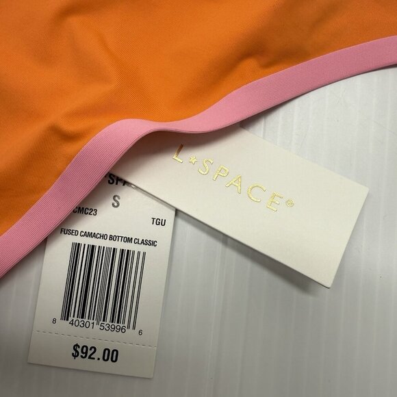 L Space Bikini Bottom Women's Tangerine / Guava Fused Camacho Classic Size S - Picture 8 of 8